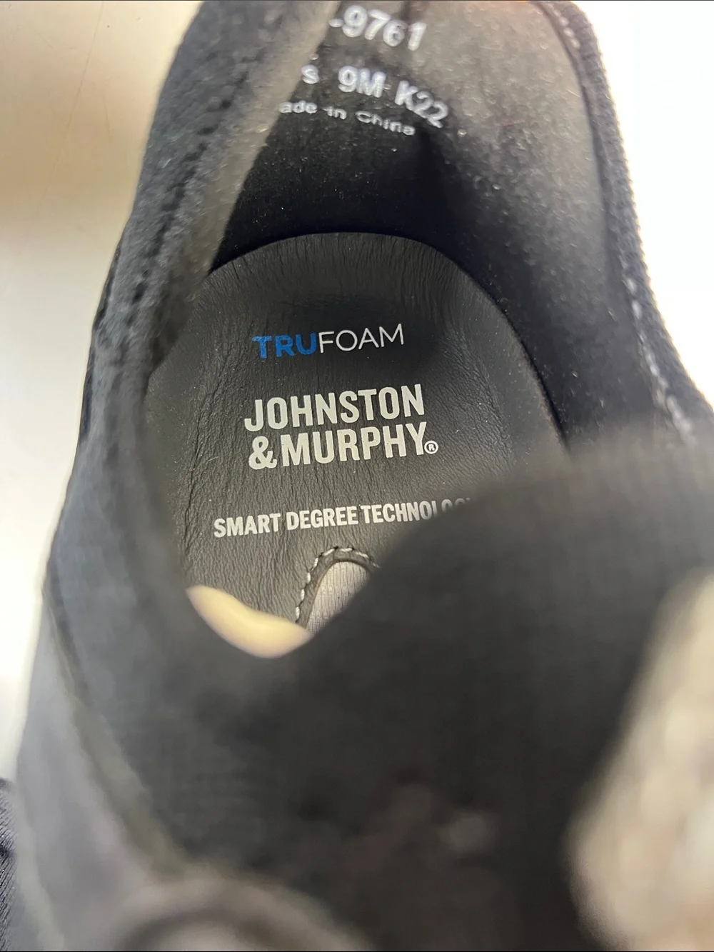 Johnston & Murphy Black Sneakers with Yellow Heel Accent